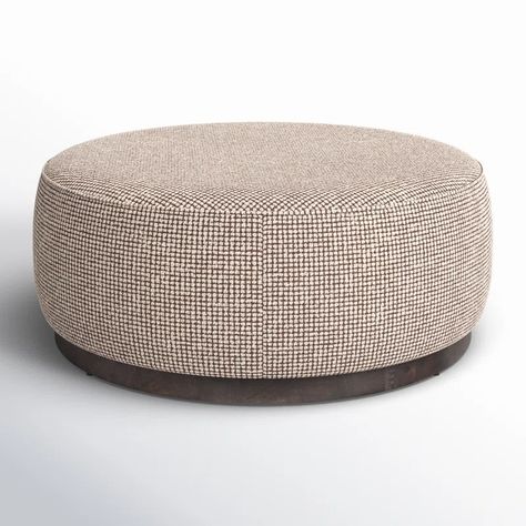 Faira Upholstered Velvet Ottoman & Reviews | AllModern Upholstered Coffee Table Ottoman, Round Velvet Ottoman, Round Ottoman Coffee Table, Gray Ottoman, Upholstered Coffee Table, Large Round Ottoman, Coffee Table Ottoman, Grey Ottoman, Table Ottoman