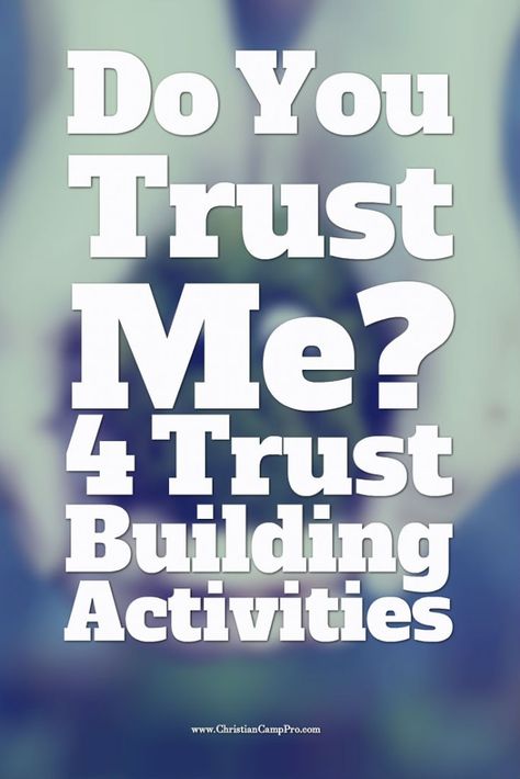 http://christiancamppro.com/do-you-trust-me-4-trust-building-activities/ - Trust building activities are a great way to build trust between people that have just met, and get them to form a bond, loosen up and have fun. These activities are best done after initial icebreakers to get the participants to trust each other and feel comfortable during the games. Rush Hour Traffic In this [...] Recreation Therapist, Leadership Projects, Trust Building Activities, Team Bonding Activities, Trust Exercises, Leadership Games, Trust Games, Building Games For Kids, Trust Building