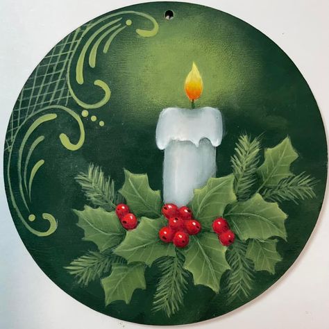 Green Macha, 2023 Ornaments, Cadmium Orange, Cranberry Wine, Handpainted Christmas Ornaments, Painting Instructions, Cadmium Yellow, Tole Painting Patterns, Red Neon