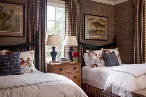 Images Twin Beds Guest Room, Timeless Bedroom, Plaid Curtains, Boy Rooms, Bedroom Organization, Country Boy, Boys Bedroom Decor, غرفة ملابس, Teenage Bedroom