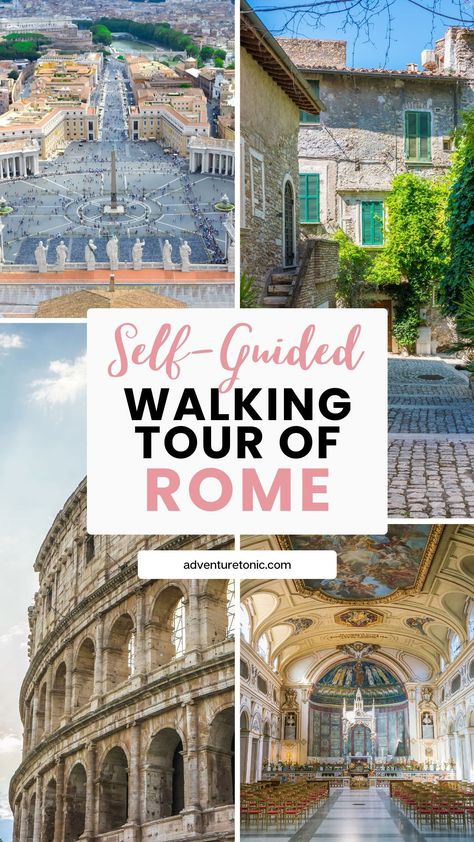 Follow our self-guided walking tour of Rome to see all of the popular sights. Whether you pack it all into one day or spread it out, you’ll love this Rome walking route and all of the ancient beauty you’ll get to see along the way. best things to do in Rome first time | Rome travel | Italy travel | Visit Italy | Rome trip | Italy vacation | Rome vacation | Rome itinerary | what to do in Rome | where to go in Rome | Italy vacation ideas | Rome things to do | Rome trip | Rome tourism Best Places To Go In Rome, Rome One Day Itinerary, Walking Tour Rome, Rome Sightseeing Map, Visiting Rome For The First Time, Castle Sant Angelo Rome Italy, Rome Must Do, Where To Go In Rome, Rome In One Day