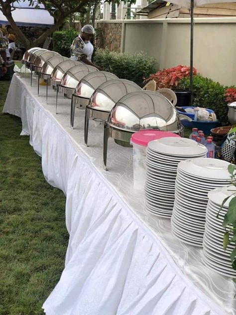 Wedding Lunch Decoration, Catering Table Setup Food Stations, Wedding Catering Buffet Food Stations, Wedding Buffet Table Decor Food Stations, Party Setting Ideas, Buffet Table Ideas Decor Wedding, Elegant Wedding Food Stations, Wedding Bbq Buffet, Party Venue Decorations