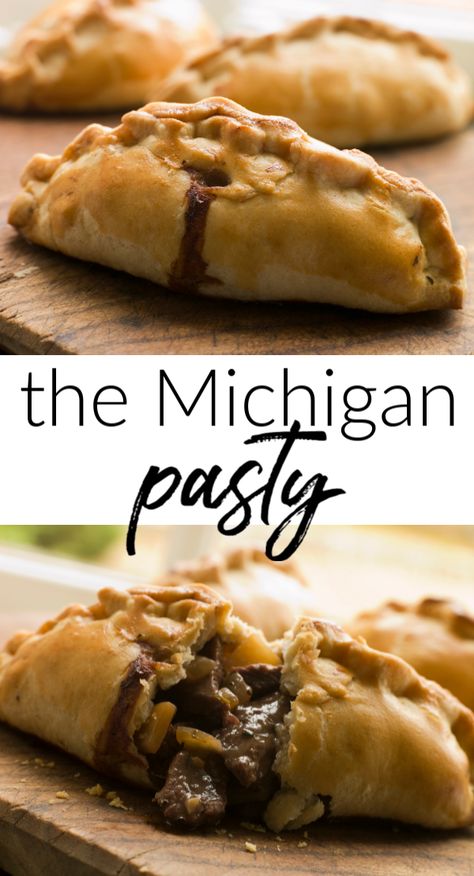 Yooper Pasty Recipe, Pasty Recipe Michigan, Hand Pies Savory, Michigan Food, Cake Recipes Easy, Pasties Recipes, Hand Pie Recipes, Healthy Food Guide, Cake Recipes Easy Homemade