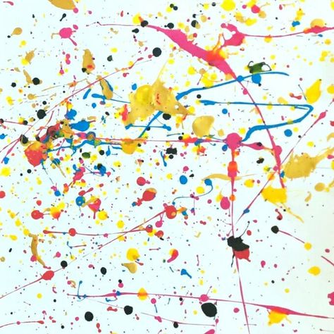 Splatter Painting with Kids - Crazy Good Fun for All Ages! Splatter Paint Canvas, Painting With Kids, Paint Splatter Art, Splatter Painting, Kids Painting Crafts, Glue Art, Watercolor Splatter, Splatter Art, Abstract Art Poster