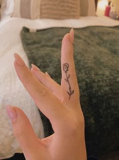 Hase Tattoos, Feminine Nature, Taurus Tattoo, Cute Simple Tattoos, Basic Tattoos, Tato Jari, Small Finger Tattoos, Hand Tattoos For Girls, Hand And Finger Tattoos