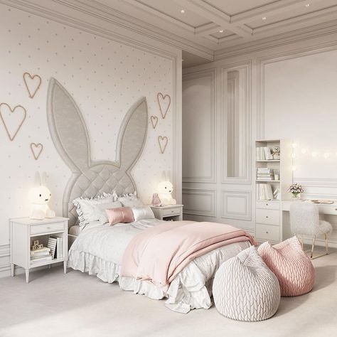 Bunny Bedroom, Luxury Kids Bedroom, Girl Room Inspiration, Bed Kids, Bunny Room, Girls Room Design, Kids Interior Design, Children Bedroom, Kids Bedroom Designs