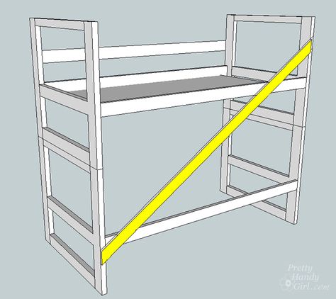 How to Turn a Bunk Bed into a Loft Bed | Pretty Handy Girl http://www.prettyhandygirl.com/how-to-bunk-bed-into-loft-bed/ Converting Bunk Bed Into Loft Bed, Mydal Bunk Bed Hack Loft, Turning A Metal Bunk Bed Into A Loft Bed, Turn Metal Bunk Bed To Loft Bed, Bunk Bed To Loft Bed Convert, Loft Bed Hacks, Mydal Bunk Bed Hack, Ikea Mydal Bunk Bed Hack, Bunk Bed Hacks