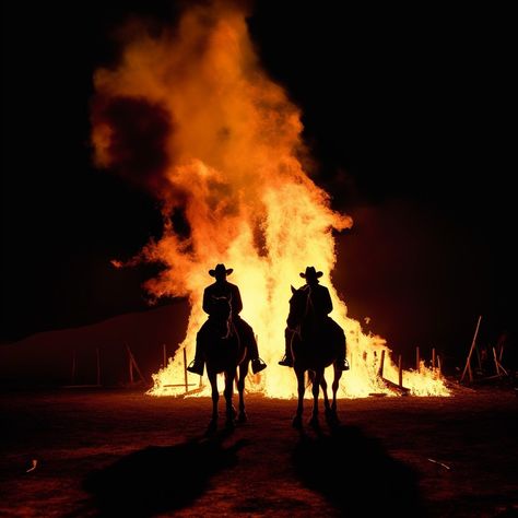 #cowboy #wildwest #fire Spooky Cowboy Aesthetic, Western Dark Aesthetic, Wild West Outlaw Aesthetic, Black Cowboy Aesthetic, Dark Cowboy Aesthetic, Cowboy Moodboard, Gay Cowboy Aesthetic, Dark Western Aesthetic, Western Cowboy Aesthetic