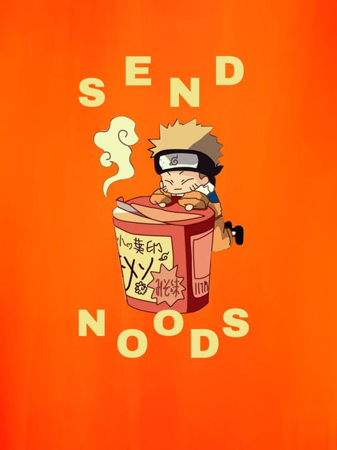 Naruto on ramen with text send  on orange background Naruto Ramen Shop Wallpaper, Ichiraku Ramen Wallpaper, Naruto Ramen Wallpaper, Ramen Wallpaper, Naruto Background, Villian Naruto, Samyang Ramen, Naruto Ramen, Ichiraku Ramen