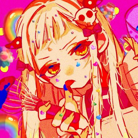 Glitchcore, kidcore, tbhk, toilet bound, anime, pfp, profile picture, bright colors 🎨 Pfp Profile, Toilet Bound, Anime Pfp, Bright Colors, Profile Picture, Anime