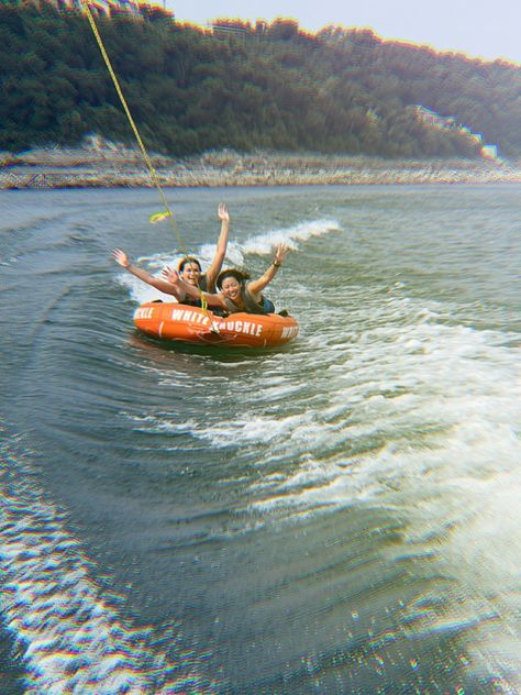 Tubing Aesthetic, Tubing On The Lake, Lake Tubing, Lake Travis Austin, Lake Aesthetic, Aesthetic Lake, Texas Things, Texas Austin, Lake Day