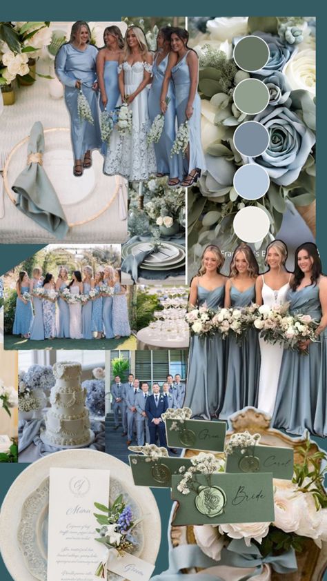 Duck Egg Blue Wedding, Powder Blue Wedding, Wedding Theme Color Schemes, Blue Winter Wedding, Blue Gold Wedding, Wedding Color Pallet, Madison Wedding, Wedding Colours, Light Blue Wedding