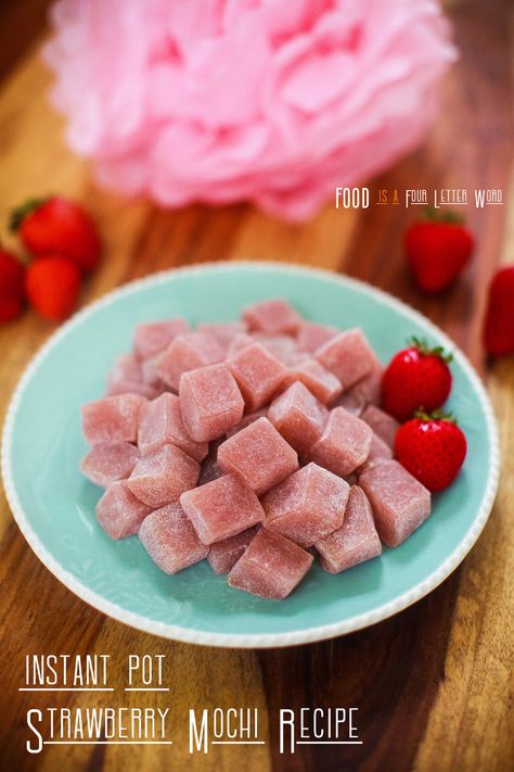 Strawberry Mochi Recipe, Strawberry Mochi, Mochi Recipe, Ice Cream Toppings, Pressure Cooker Recipes, Cheesecake Recipes, Cooker Recipes, Instant Pot Recipes, Mochi