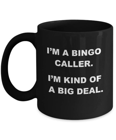 "Know someone in the entertainment industry?  Check out our other BRAND NEW SHOP here!  https://www.etsy.com/shop/ThatShowBizShop?ref=simple-shop-header-name&listing_id=1402557339 WANT A BIGGER MUG?  Click the link below to add to your order and upgrade to a 15oz mug: https://www.etsy.com/listing/930575184/15oz-mug-upgrade?click_key=ea3fb46a5722fefd69af6a0a4419b0ccc962fd43%3A930575184&click_sum=d6e94242&ga_search_query=15%2Boz&ref=shop_items_search_1&frs=1 A functional gift for any occasion! This high quality 11oz. ceramic black mug has a premium hard coat that provides crisp and vibrant color reproduction sure to last for years. Perfect for all hot & cold beverages.  * High Gloss + Premium Black Finish * ORCA Coating * Dishwasher and Microwave Safe * 3.8″H x 3.8″W x 3.3″D * 10.3″ Circumfe Bingo Caller, Radiologist Gifts, Accountant Gifts, Trucker Shirts, Postal Worker, Mug Gifts, Just Because Gifts, Personalized Cups, Sioux Falls