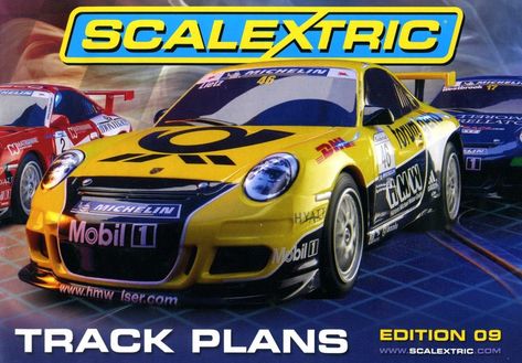 The 9th edition of the Scalextric slot car track plans books includes track layouts for some of the most famous racing circuits around the world. Challenge yourself with hairpin bends, chicanes, and pit strategy on some amazing, and large, Scalextric slot car tracks. Other Scalextric track plans include Highway Chase, Triple Turn, Mountain Rally, Rush-Hour, and others. There are 20 track plans overall in the PDF. Scalextric Track, Slot Racing, Slot Car Tracks, Racing Circuit, Plan Book, Rush Hour, Challenge Yourself, Slot Car, Slot Cars