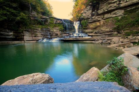 1. Cummins Falls Cummins Falls, Cummins Falls State Park, Tennessee Waterfalls, Tennessee State Parks, Tennessee Travel, Natural Swimming Pools, Pool Waterfall, Natural Swimming Pool, Beautiful Hikes