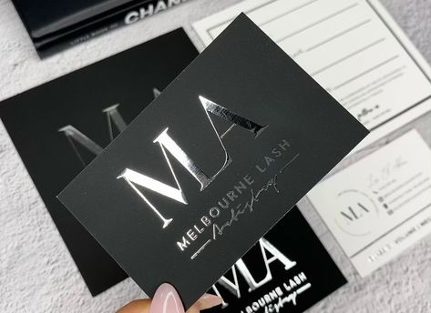 REE CREATIVE on Instagram: “Did you know we offer silver foil printing ~ Available as business cards, 12cm x 12cm Square and DL sizing!! Email info@reecreative.com for…” Business Aesthetics, Silver Foil Printing, Foil Business Cards, Foil Printing, Luxury Printing, Foil Cards, Silver Foil, Black And Silver, Business Card