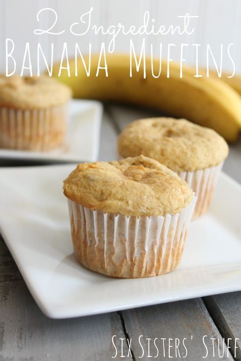 2 Ingredient Banana Muffins | Six Sisters' Stuff