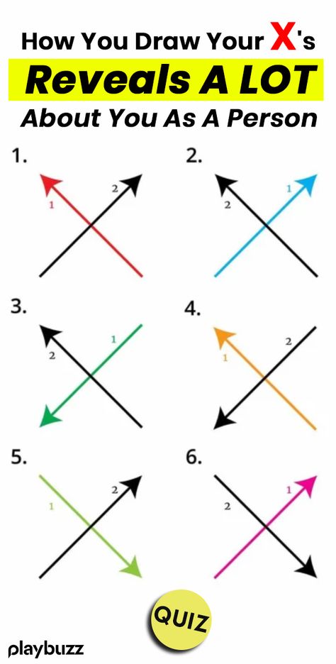 How You Draw Your X's Reveals A LOT About You As A Person    And where you're from! Can we guess? What does your method say about you?  .  Playbuzz Quiz Interesting Identity Buzzfeed Quiz Cool Stuff IQ Benefits Of Being Single, What Should I Draw, Test For Kids, Fun Personality Quizzes, Playbuzz Quiz, Test Quiz, What To Draw, Something About You, Personality Quizzes