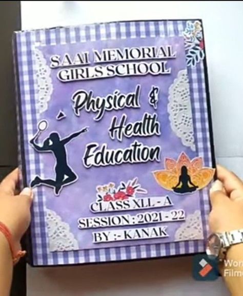 Project File Cover Ideas Physical Education, Physical Education Cover Page, Class Magazine Ideas, Physical Education Front Page, Physical Education File Cover, Physical Education Project File, English File Cover Decoration Ideas, Home Science Project File Cover, Physical Education Project Cover Page