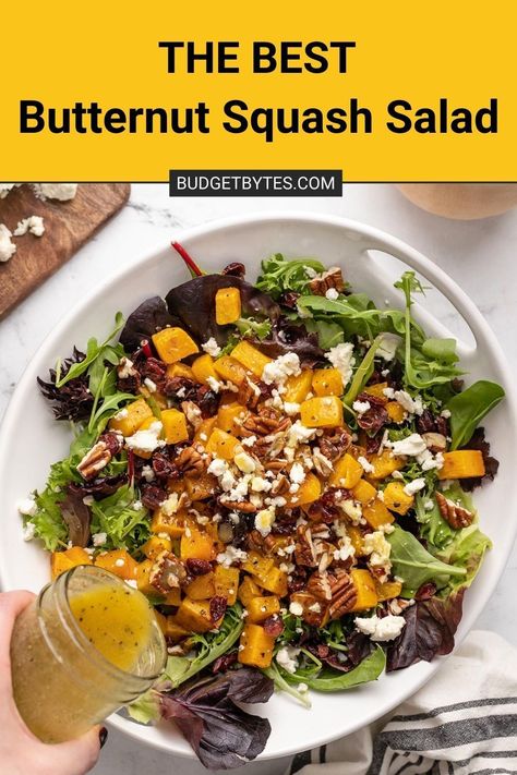 Side Dishes Fall, Salad Recipes Side Dishes, Butternut Squash Salad Recipes, Butternut Squash Side Dish, Butternut Squash Recipes Roasted, Recipes Budget, Butternut Squash Sweet, Recipes Side Dishes, Autumn Salad Recipes