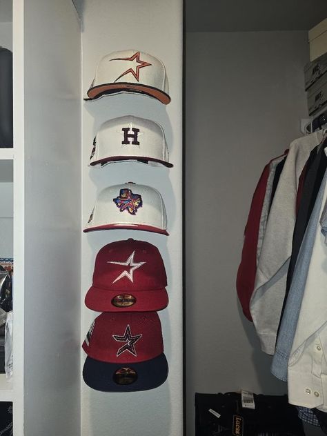 Hat Holder, Baseball Cap Holder Mount, Hat Collection Display - Etsy Baseball Hat Organization, Hat Collection Display, Baseball Hat Display, Baseball Cap Holder, Baseball Hat Storage, Cap Holder, Space Saving Design, Hanging Hats, Hat Display