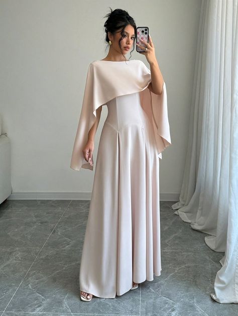 Women's Elegant Casual Sleeveless Fitted Party Dress Apricot Party    Plain A Line Non-Stretch  Women Clothing, size features are:Bust: ,Length: ,Sleeve Length: Modest Outfits For Party, A Line Graduation Dress, Engagement Dresses Elegant, Classy Party Outfit, Fitted Party Dress, 파티 드레스, Stylish Short Dresses, Modest Dresses Casual, Mode Abaya