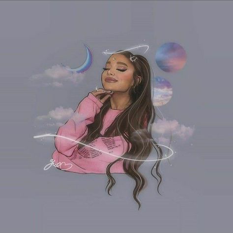 Btw I drawed this :) Anime Ariana Grande, Ariana Grande Cat, Ariana Grande Tattoo, Ariana Grande Anime, Ariana Grande Background, Ariana Grande Images, Ariana Grande Drawings, Girl Iphone Wallpaper, Ariana Grande Fans