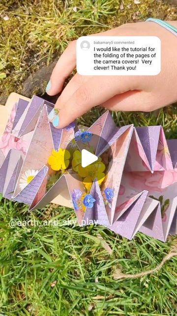 🌿Anna☀️| Crafts, Play & Learning on Instagram: "A few of you had asked for a tutorial on the Turkish map folding section of the camera reel I recently posted... so here it is!! 📸  Start with a square and fold as shown!   The trick is taking the two sections (around 14 seconds into the video) and bringing them together to create your pocket!  I made three of these pockets and glued them together to create the multi layer sections for the camera where all our treasures are kept!  The camera covers were made using our @xtool_uk Machine but you can absolutely make some out of cardboard too to recreate this at home!  Happy crafting 📸  #turkishmapfold  #xtool #xtoolm1 #cameratoy #scrapbookideas #journalinspiration #foldingbook #paperfolding #papercrafts #childrensjournal #childrenbook_art #na Turkish Map Fold Tutorial, Map Folding, Turkish Map Fold, Anna Craft, Folded Maps, Moving Cards, Origami Folding, Toy Camera, Camera Cover