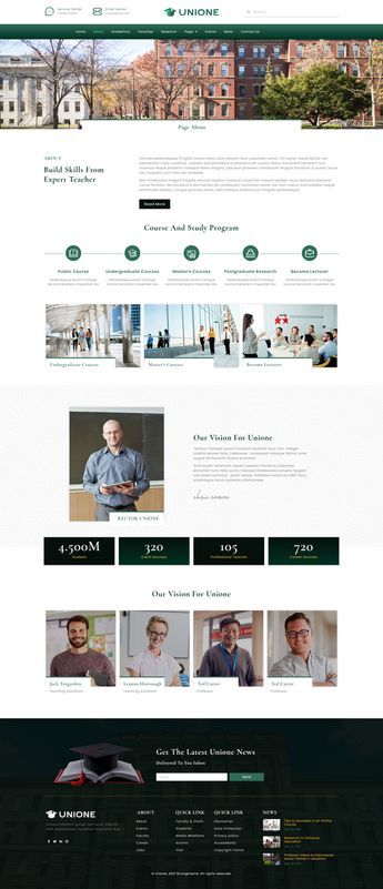 Unione - University Elementor Template Kit University Website Design, Ms Doni, Simple Website Design, Webpage Design, Simple Website, Website Template, Ui Design, The Help, Website Design