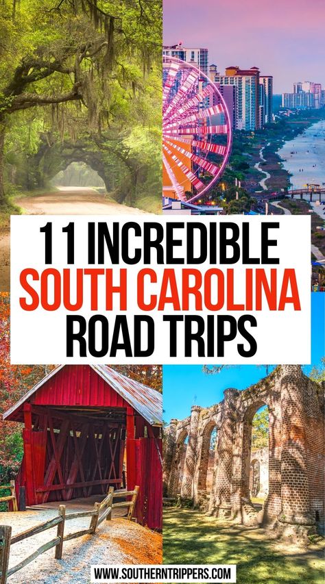 South Carolina Road Trips South Carolina Road Trip, Trip Bucket Lists, Charleston South Carolina Vacation, Carolina Road Trip, Visit South Carolina, Travel Places To Visit, South Carolina Vacation, South Carolina Travel, Southern Travel