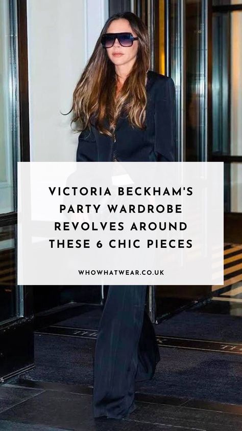 Wondering what to wear for the parties, dinners, and events this season? We're copying Victoria Beckham's party outfits for a luxe lesson in festive style. Celebrity Dinner Outfit, Midnight Party Outfit, Victoria Beckham Aesthetic, Victoria Beckham Summer Style, Party Outfit Women Classy, Fashion Designer Outfits Style, Cocktail Party Outfit Pants, School Event Outfit, Cocktail Event Outfit