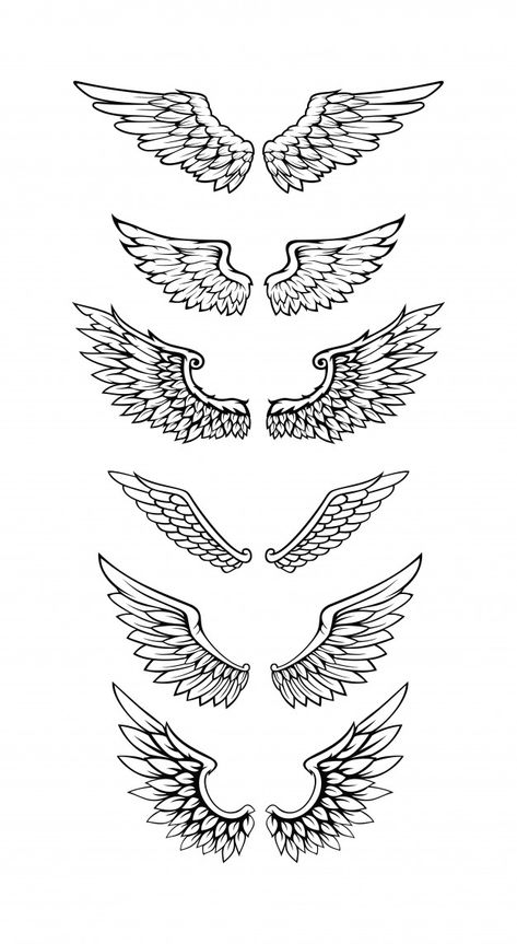 Neck Tattoo For Guys Design, Japanese Side Neck Tattoo, Wings Design Art, Back Of Tricep Tattoo Men, 96 Tattoo, Wings Tattoo On Back, Wing Neck Tattoo, Wings Tattoo Design, Alas Tattoo