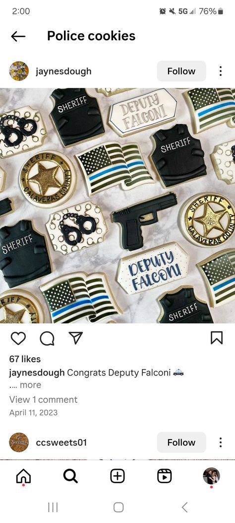 Deputy Graduation Party, Cop Party Ideas, Sheriff Graduation Party Ideas, Sheriff Cookies, Deputy Sheriff Party Decorations, Police Graduation Party, Sheriff Party Ideas Deputy, Sheriff Academy Graduation Party, Sheriff Graduation Party