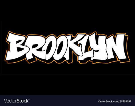 Brooklyn Graffiti Lettering, Brooklyn Graffiti Street Art, 90s Hip Hop Graffiti, Graffiti On Wall Street Artists, Brooklyn Wallpaper, Brooklyn Graffiti, Decorative Lettering, Shady Records, Brooklyn Art