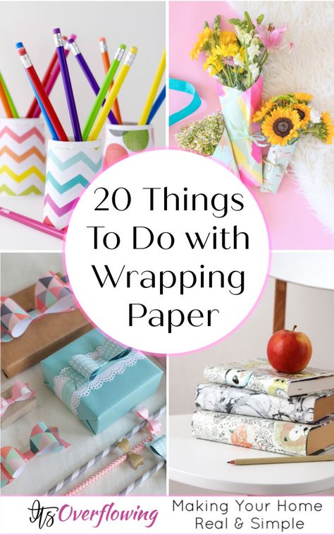 Recycle Wrapping Paper, Leftover Gift Wrap Ideas, Wrapping Paper Crafts Leftover, Wrapping Paper Ideas Creative, Wrapping Paper Crafts For Kids, Crafts With Wrapping Paper, Valentines Day Craft Ideas, Wrapping Paper Bows, Valentines Day Craft