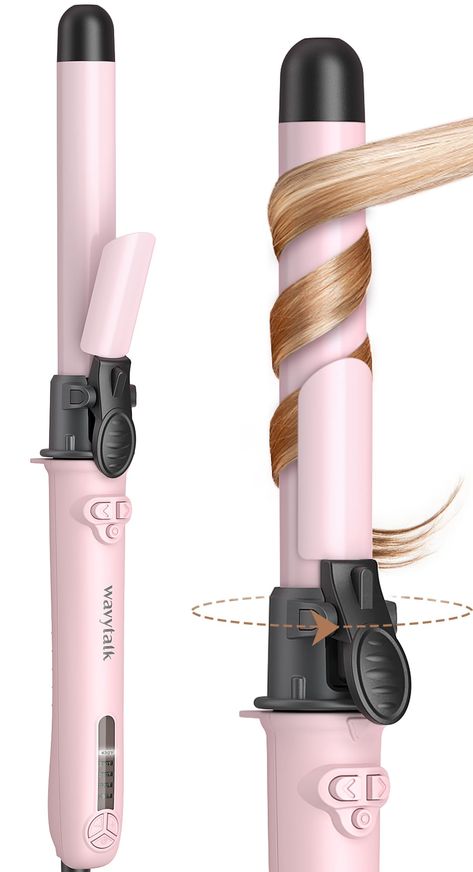 PRICES MAY VARY. Save time - Wavytalk 1 inch rotating curling iron swiftly crafts enduring beachy waves. Activate the auto-rotation feature by pressing the arrow button, enhancing the effectiveness of hair styling on both sides flawlessly. Secure each lock elegantly with the hair clips and adjust the rotation direction seamlessly using the arrow button. Merely pause for 3-4 seconds, and indulge in the embrace of captivating beachy waves. Effortless - no need for extensive curling skills, as auto Babyliss Pro Curling Iron Tutorial, Hair Curling Accessories, Bed Head Wave Artist Deep Waver For Beachy Waves, Revlon Air Wrap, Dyson Air Wrap Curl, Dyson Airwrap Fake Vs Real, Gift Wishlist Hair Styling Tools, Wishlist Hair Products, Wave Maker Hair Tool Tutorial