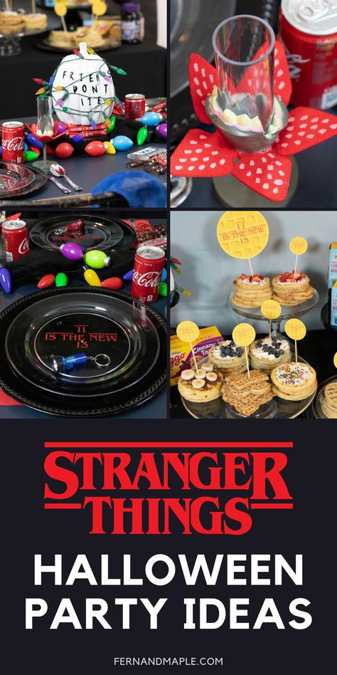 Stranger Things Eleven Costume Ideas, Stranger Things Halloween Party Ideas, Upside Down Stranger Things Decorations, Stranger Things Charcuterie Board, Stranger Things Waffle Bar, Upside Down Party Theme, Upside Down Decorations Stranger Things, Stranger Things Games For Party, Stranger Things Themed Birthday Party