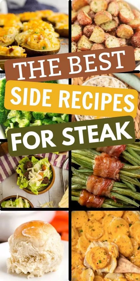 Easy Side Dishes With Steak, Side Dish Recipes For Steak, Dinner Ideas For Steak, Good Sides To Go With Steak, Side That Go With Steak, Quick Sides For Steak, Sides That Go With Steak Dinners, Sides To Steak, Ideas For Steak Dinners