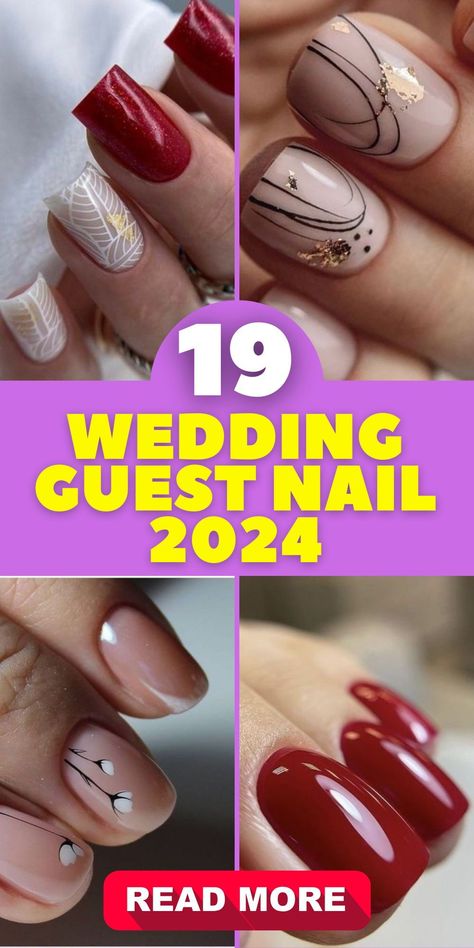 As a wedding guest in 2024, you have the opportunity to make a style statement with your nails. Explore our collection of classy nail ideas that are perfect for various occasions. Whether you're attending a formal event or a fun and cute wedding, we have nail art designs to suit your style. Pair your nail art with your guest attire for a cohesive and elegant look. Gel Nails For A Wedding Guest, Gel Nail Designs Wedding Guest, Wedding Guest Gel Nails Ideas, Wedding Guest Gel Nails, Simple Nail Ideas For Wedding Guest, Dip Nail Ideas Wedding Guest, Bridesmaid Nail Art Ideas, Nail Colors To Go With Black Dress, Nails For A Fall Wedding