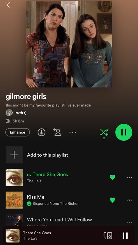 gilmore girls - by ruththompsonn on spotify #gilmoregirls #gilmoregirlsspotifyplaylist #lorelaigilmore #rorygilmore #starshollow #caroleking #mazzystar #thecranberries Rory Gilmore Playlist, Gilmore Girls Music, Gilmore Girls Playlist, Bye October, Songs Ideas, School Movies, Music Recs, Playlist Names Ideas, Therapy Playlist