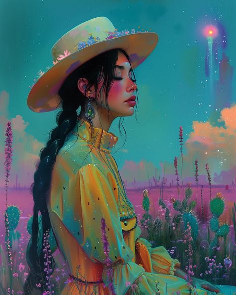 Riding through a cosmic desert 🌵✨🌈 Meet the pastel cowgirls, bringing a splash of color to the wild west. Stay tuned for more in this vibrant series! . . . #PastelCowgirl #DesertDreams #CosmicCowgirl #ArtSeries #AIArt #VibrantColors Cyberpunk Cowgirl, Space Cowgirl Character Design, Cosmic Cowgirl Aesthetic, Alien Cowgirl, Cosmic Cowgirl Wallpaper, Alien Cowboy, Cosmic Cowgirl, Cowgirl Design, Space Cowgirl