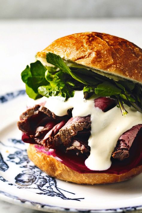 Horseradish Sandwich, Beef And Horseradish, Watercress Sauce, Sunday Roast Beef, Roast Beef And Horseradish, Parsnip Crisps, Watercress Recipes, Horseradish Recipes, Signature Recipes