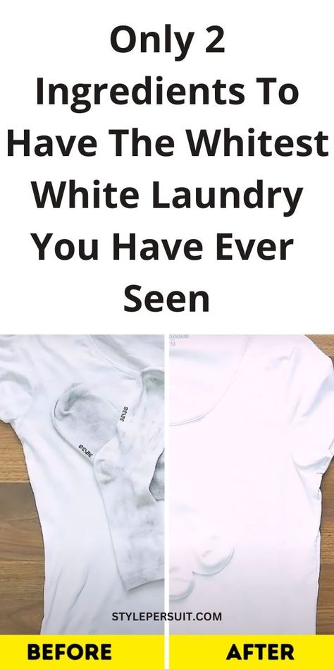 Is one of you clothings loosing its bright white? Its time to give it life again. Use these super simple methods to whiten white clothes naturally Whiten White Clothes, Cleaning White Clothes, Laundry Whitening, How To Whiten Clothes, Dingy Whites, Washing White Clothes, Stain Remover Clothes, Diy Stain Remover, Stain Removal Guide