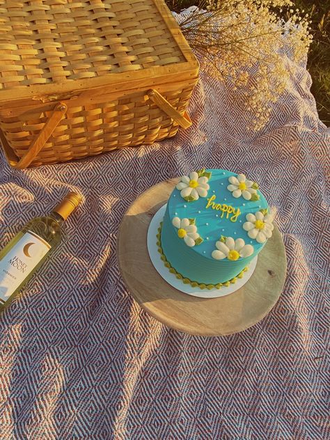 Picnic Birthday Cake Ideas, Cake Picnic Photoshoot, Sweet Sixteen Picnic, Picnic Cake Ideas, Picnic Birthday Cake, Picnic Cakes, 23rd Birthday Cake, Twenty Birthday, Cake Picnic