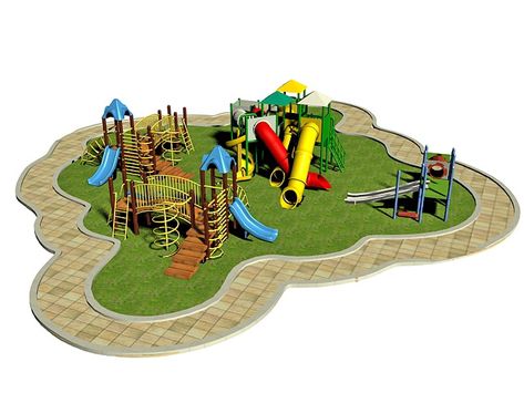 Children park playground 3d model 3ds Max files free download - modeling 34988 on CadNav Playground Design Plan, 3ds Max Design, Playground Slide, School Kids Crafts, Diy Spring Crafts, Playground Areas, Hospital Architecture, Park Equipment, Children Park