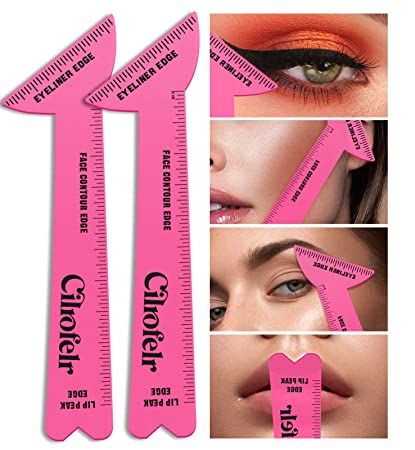 Cat Eyeliner Stencil, Winged Eyeliner Tricks, Eyeliner Tape, Eyeliner Guide, Makeup Stencils, Smudged Eyeliner, Eyeliner Stencil, Face Contour, Lip Line