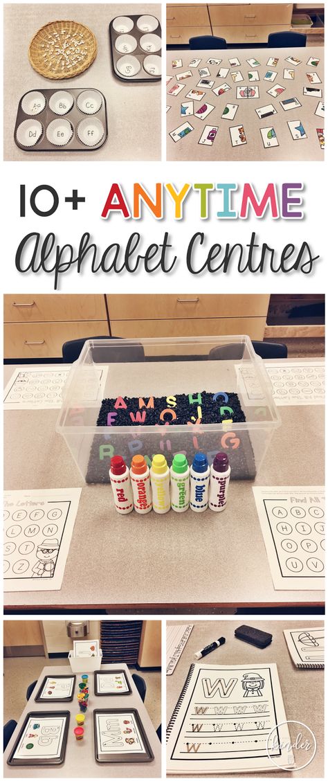 Alphabet Centers, Kindergarten Letters, Preschool Centers, Kindergarten Ela, Kindergarten Centers, Alphabet A, Preschool Literacy, With You, Preschool Letters