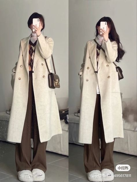 Korean Winter Fashion Women, Korea Fashion Winter, Korea Winter Fashion, Paris Spring Outfit, Japan Outfit Winter, Japanese Winter Fashion, Winter Inspo Outfits, Japanese Winter, Korean Winter Outfits