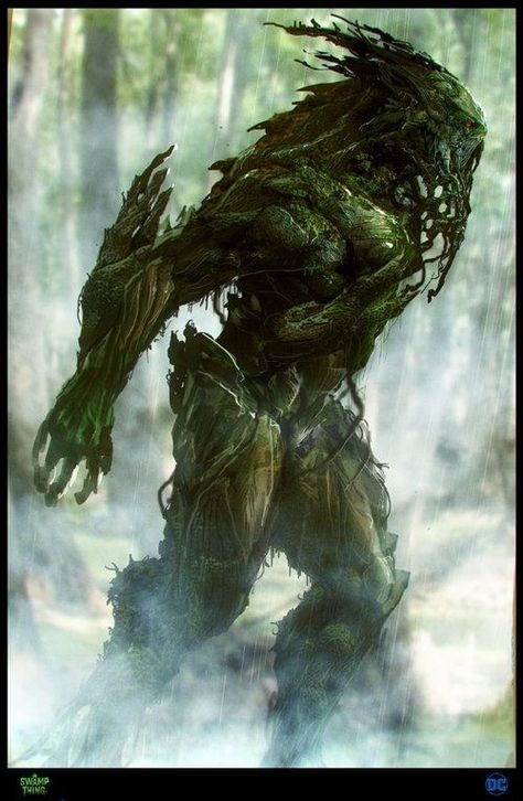 (Ektus) Swamp Thing Forest People, Wolverine Comic, Sea Of Monsters, Swamp Thing, Tree People, Dragon Rpg, Fiction Idea, Alien Creatures, Fantasy Setting